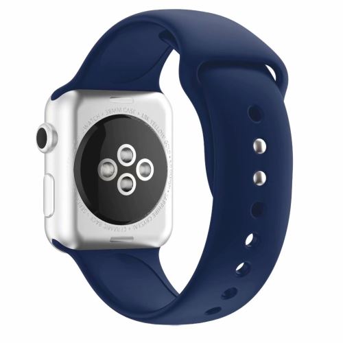 Générique Bleu Bracelet En Silicone Boucle Double Nuit Pour Votre Apple Watch Series 4 40Mm/Series 3 2 1 38Mm - Image 1