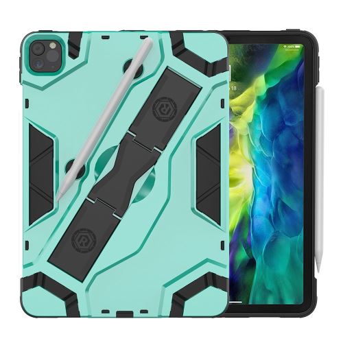 GENERIQUE - Coque Hybride Apple iPad Pro 11 pouces 2020 - Antichoc avec Béquille et Sangle - Vert - Image 2