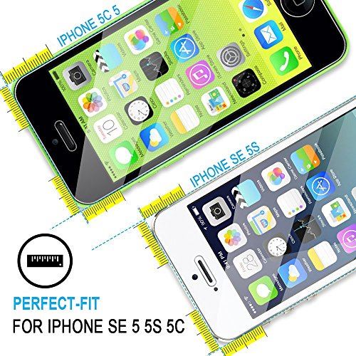 iVoler [Pack de 3] Verre Trempé iPhone Se/iPhone 5S / iPhone 5 / iPhone 5c, Film Protection en Verre trempé écran Protecteur vitre