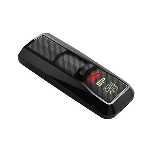 Silicon Power Blaze B50 – mémoire USB 3.0, Ultra Rapide, Lecture jusqu'à 90 Mo/s Noir 256 GB
