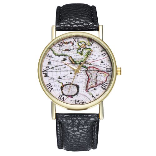 Version coréenne féminine de la tendance des femmes montres anniversaire cadeau décoration table jeunes étudiants mode montre à quartz T286-Anoir