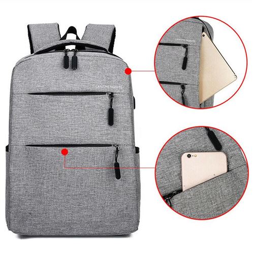 Sac à Dos Femme USB - Pour Ordinateur 14", Léger, Résistant à L'eau, Avec Sangle Bagage, Idéal Travail/école - 8