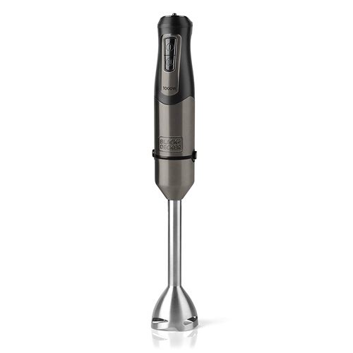 Black + Decker BXHB1000E Mixeur Plongeant, Acier inoxidable, Plastique, Noir