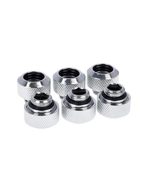 Alphacool Eiszapfen 13mm HardTube compression fitting G1-4 Raccord pour système de refroidissement par liquide chrome (pack de 6)