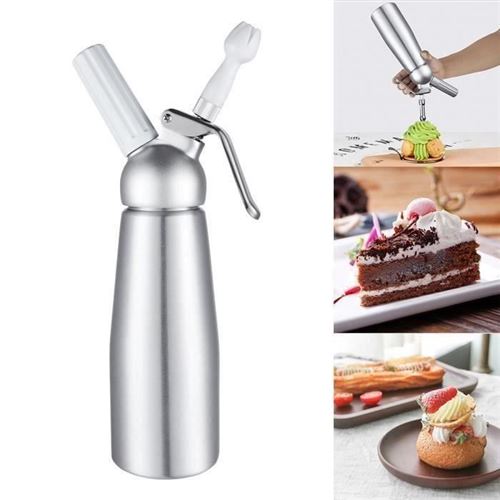 Siphon à Chantilly Professionnel 500ml en Aluminium-Blanc
