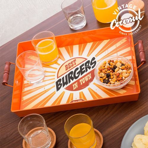 Plateau de service et petit déjeuné rétro Design - Hot Dogs