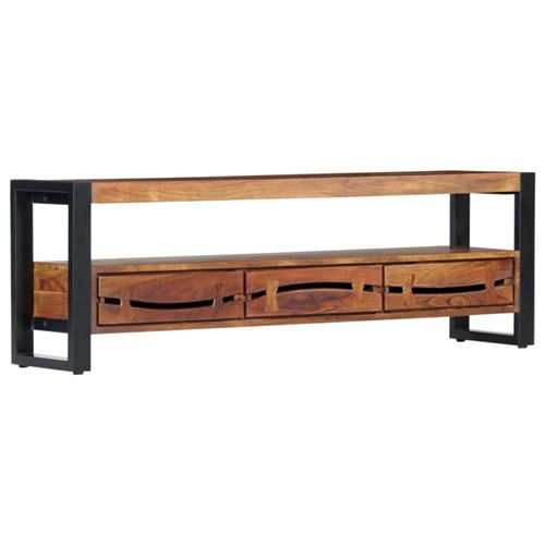 vidaXL Meuble TV 140 x 30 x 45 cm Bois d'acacia massif