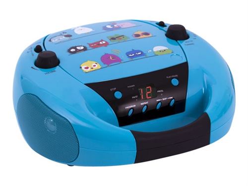 BigBen CD52 Birds - Boombox - fluorescerend cyaan