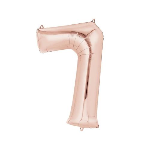 ballon chiffre 7 cuivre 88 cm