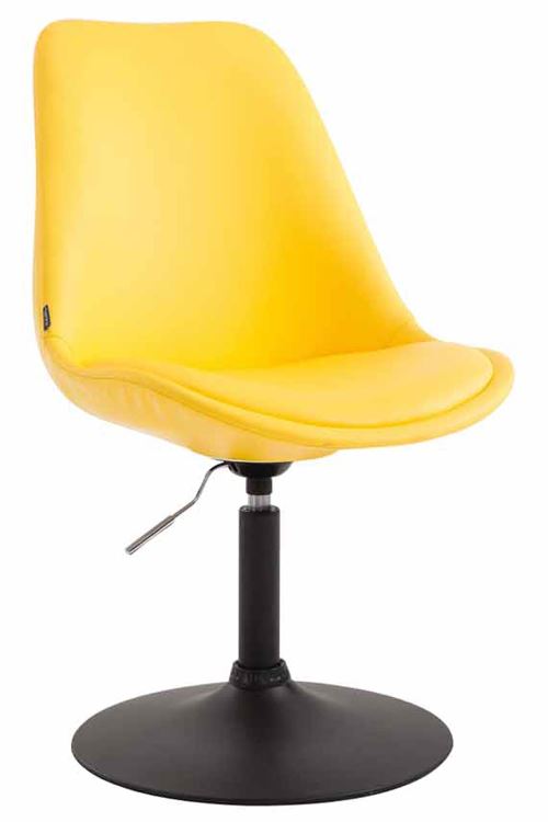 Chaise de salle à manger MAVERICK similicuir , Jaune/Noir