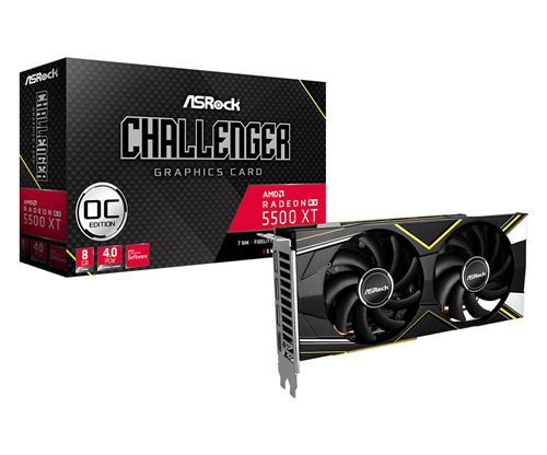 Asrock A0029391 Carte Graphique Challenger D RX 5500 XT 8 Go OC