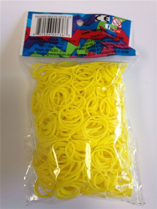 Recharge officielle Rainbow Loom - Jaune (600 pièces) et 24 C-Clips