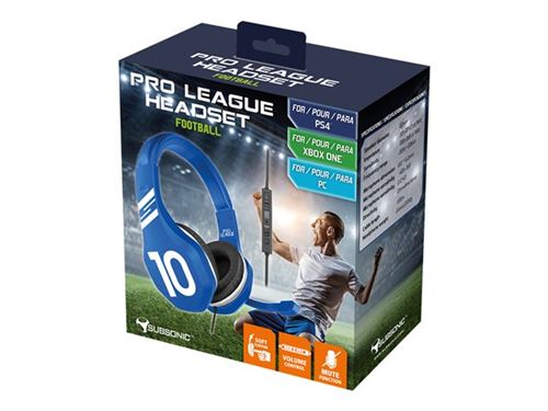 Subsonic Pro League - Edition Football 2018 - headset - over oor - met bekabeling