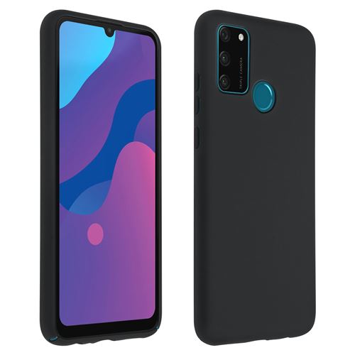 Avizar Coque pour Honor 9A Silicone Semi-rigide Finition Soft Touch Noir
