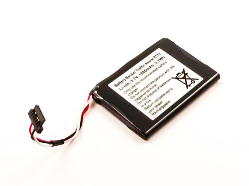Batterie compatible Becker Traffic Assist Z113, Li-ion, 3,7V, 1000mAh, 3,7Wh