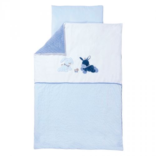 Housse de couette 100 x 140 cm + taie d'oreiller alex & bibou - nattou