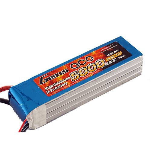 Gens Ace 5000mah 14.8v 45c 4s1p Lipo Battery