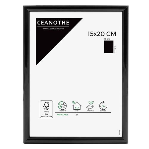 Cadre photo Expo noir 15x20 cm, Résine plastique - marque française