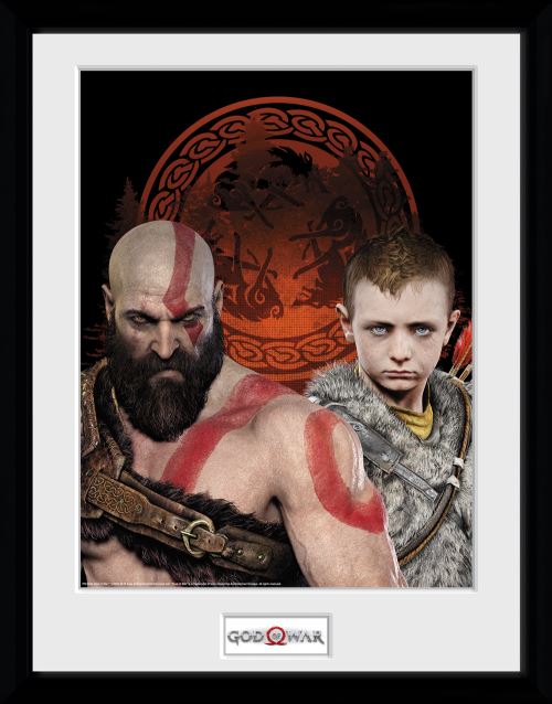 Photograpie encadree God of War Portraits 30x40cm