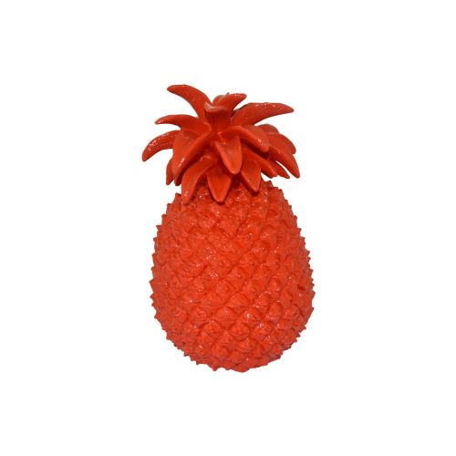 ananas polyresine 13*13*h20.5cm rouge
