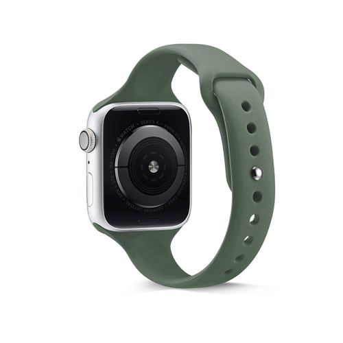 Bracelet sport en silicone pour Apple Watch Series 6/ SE/ 5/ 4 44mm - Vert foncé