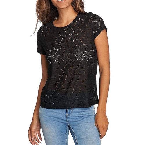 Tee shirt manches courtes Jacqueline de yong Tag black mc tee l Noir taille : XS réf : 93534