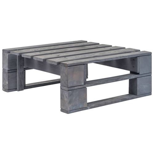 Vidaxl Gris Repose-Pied Palette De Jardin Bois - Image 3