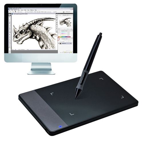 Tablette Graphique Windows Mac Os X Palette Dessin 4000 Lpi 200 Rps Stylet Noir YONIS