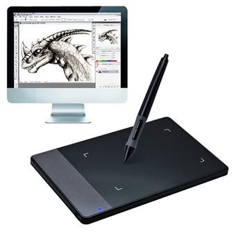 tablette graphique windows mac os x palette dessin 4000 lpi 200 rps stylet noir yonis