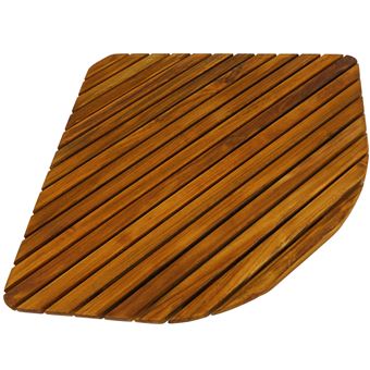 Caillebotis De Douche En Bois De Teck Certifie 61 X 61 Cm Carre