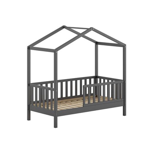 Lit cabane dallas 70x140 cm gris