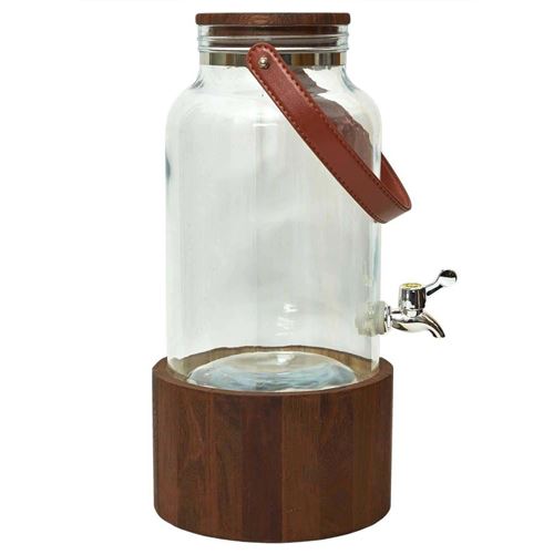 Fontaine à boisson 6 litres avec support en bois et anse product image