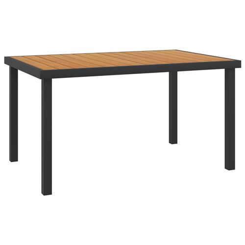 VIDAXL Table De Jardin Marron 140x90x74 Cm Aluminium Et Wpc 
