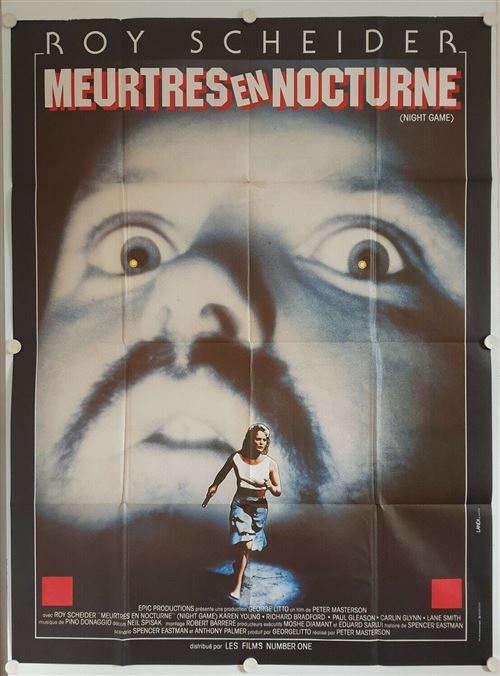 Meurtres en Nocturne (night game) - 1990 - Roy Scheider - 116x158cm - Affiche de cinéma originale pliée