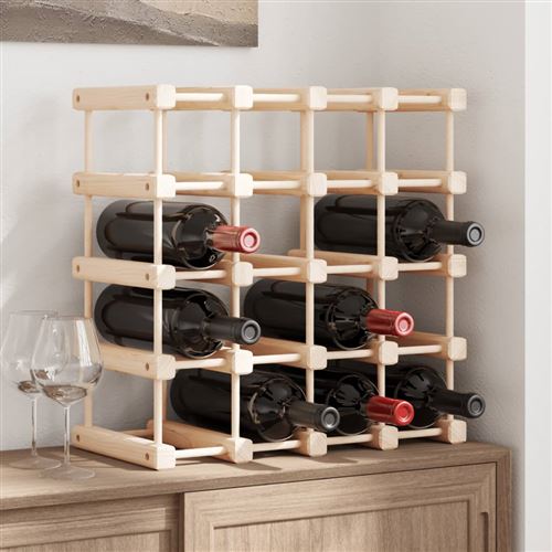 vidaXL Casier à vin pour 20 bouteilles 46,5x23x46,5 cm pin massif -  Accessoire cave à vin - Achat & prix