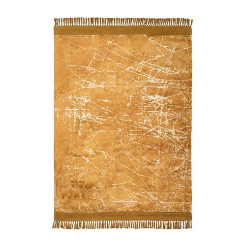 Tapis Tissé à la Main Imprimé "Dolce Vita III" Or 80 x 150 cm