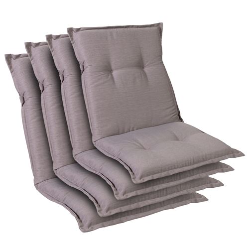 Housse de chaise de jardin -Blumfeldt Prato -103 x 52 x8 cm -4 pièces -Gris platine
