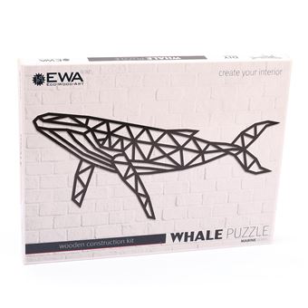 Puzzle Mural En Bois - Baleine 89 Cm