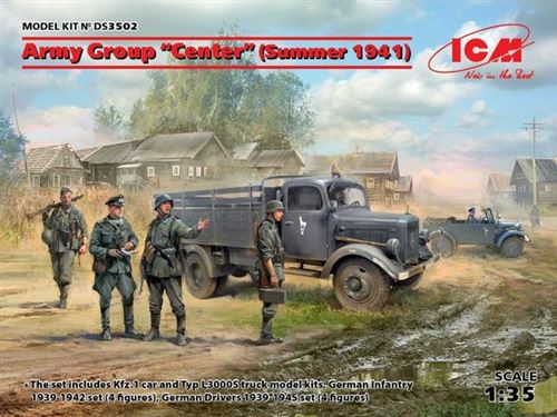 Maquette ICM Groupe d'arm&eacute;es "Centre" (&eacute;t&eacute; 1941) (Kfz.1, Typ L3000S, I