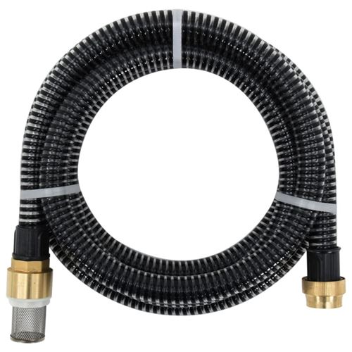Vidaxl - Tubo Di Aspirazione Con Connettori In Ottone 5 M 25 Mm Nero