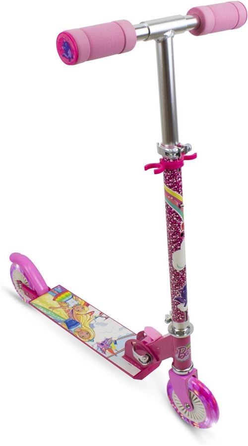 Trottinette Pliable 2 Roues Led - Barbie Multicolore - Roller