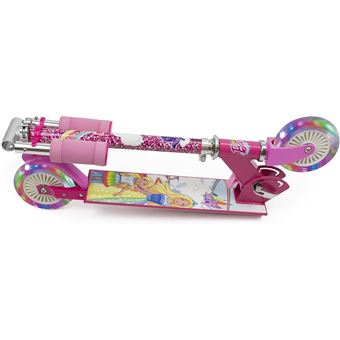 Trottinette Pliable 2 Roues Led - Barbie Multicolore - Roller enfant -  Achat & prix