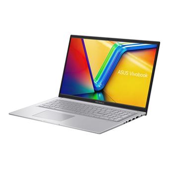 ASUS VivoBook 17 X1704ZA-AU087W - Conception de charnière à 180 degrés - Intel Core i5 - 1235U / jusqu'à 4.4 GHz - Win 11 Home - Carte graphique Intel Iris Xe - 8 Go RAM - 512 Go SSD NVMe - 17.3" 1920 x 1080 (Full HD) - Wi-Fi 6E - icelight argent