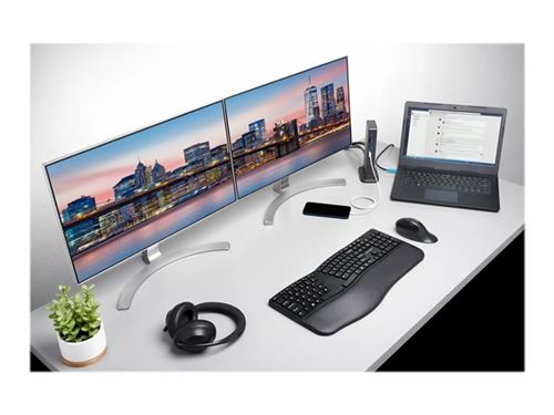 Kensington SD4849Pv - Station d'accueil - USB-C 3.2 Gen 2 - VGA, 2 x HDMI, DP++ - GigE - 180 Watt - Europe