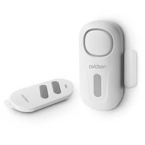 Avidsen Alarme pour porte / fenêtre blanc jeu avec télécommande 120 dB 100022