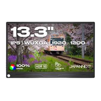 JAPANNEXT JN-MD-IPS133WUXGAR - Écran LCD - 13.3" - portable - 1920 x 1200 WUXGA @ 60 Hz - IPS - 300 cd/m² - 800:1 - 25 ms - HDMI, DisplayPort, USB-C - haut-parleurs - 1