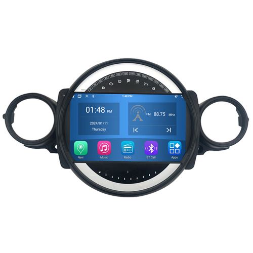 Autoradio RoverOne® Bluetooth CarPlay Android Auto Navigation 4Go RAM 64Go ROM pour BMW MINI Cooper R56 R60 2007-2014