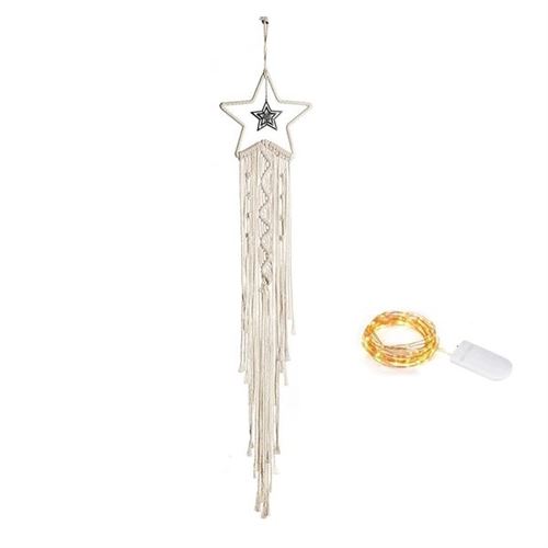 Non Communiqué Multi Attrape-Rêve Etoile Macramé Guirlande Led Capteur Dream Catcher
