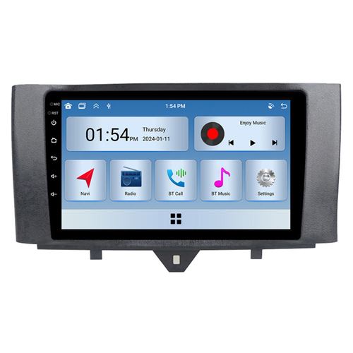 Autoradio RoverOne® Bluetooth CarPlay 2 Din 6Go RAM 128Go ROM pour Mercedes Benz Smart Fortwo 2 2011-2015