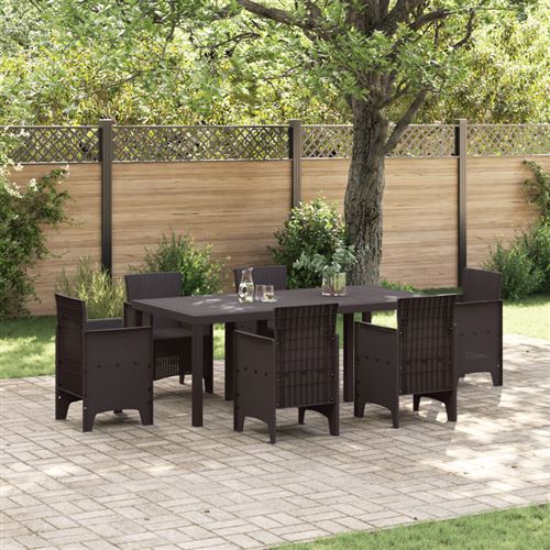 Vidaxl - Tavolo Da Giardino Marrone 200 X 100 X 73 Cm Polyrattan